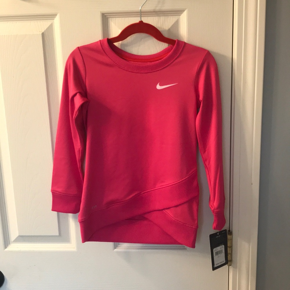 Girls Nike Dri-Fit pink sweatshirt NWT